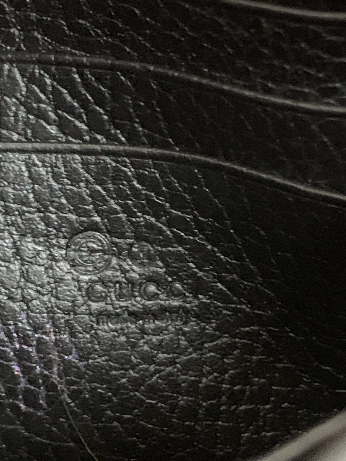 Gucci Interlocking Borsa wallet chain in pelle nera - AgeVintage