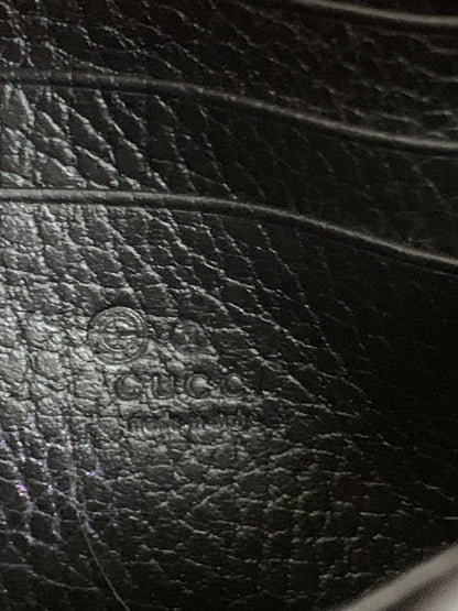 Gucci Interlocking Borsa wallet chain in pelle nera - AgeVintage