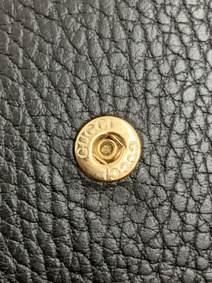 Gucci Interlocking Borsa wallet chain in pelle nera - AgeVintage