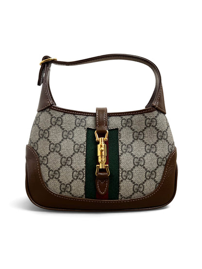Gucci Jackie 1961 Mini GG Supreme Web Stripe vista frontale