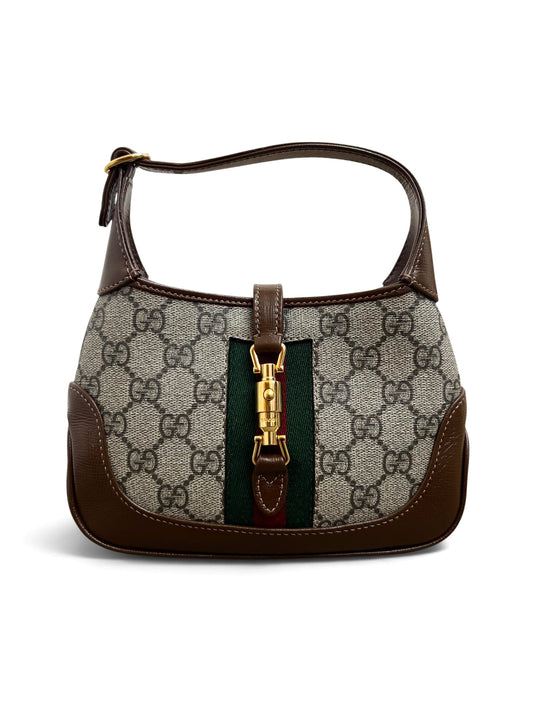 Gucci Jackie 1961 Mini GG Supreme Web Stripe vista frontale