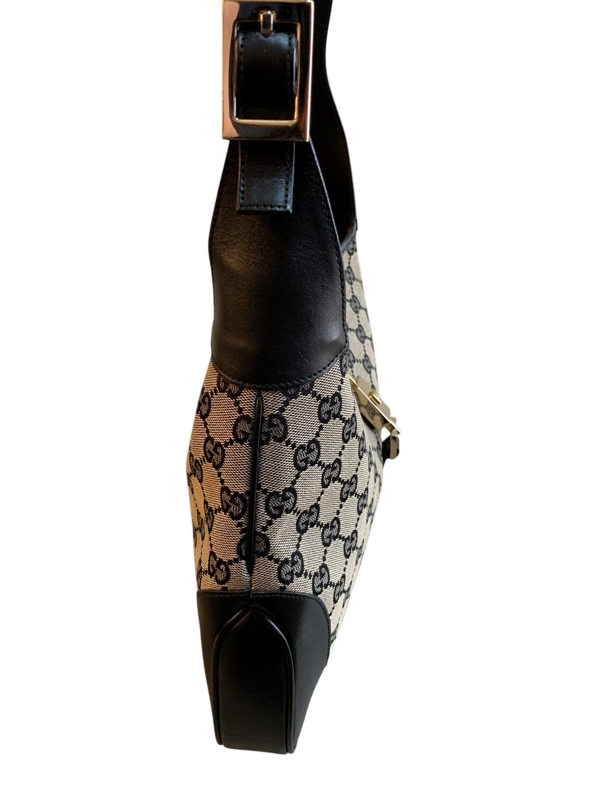 Gucci Jackie vintage in tela e pelle colore nera - AgeVintage