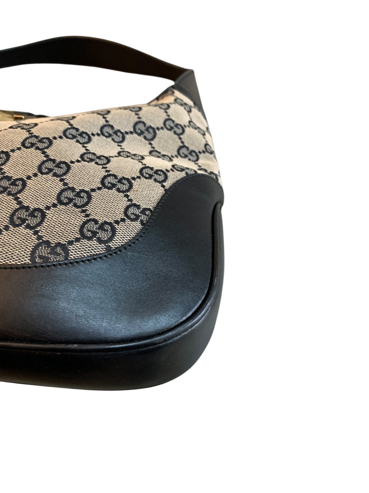 Gucci Jackie vintage in tela e pelle colore nera - AgeVintage