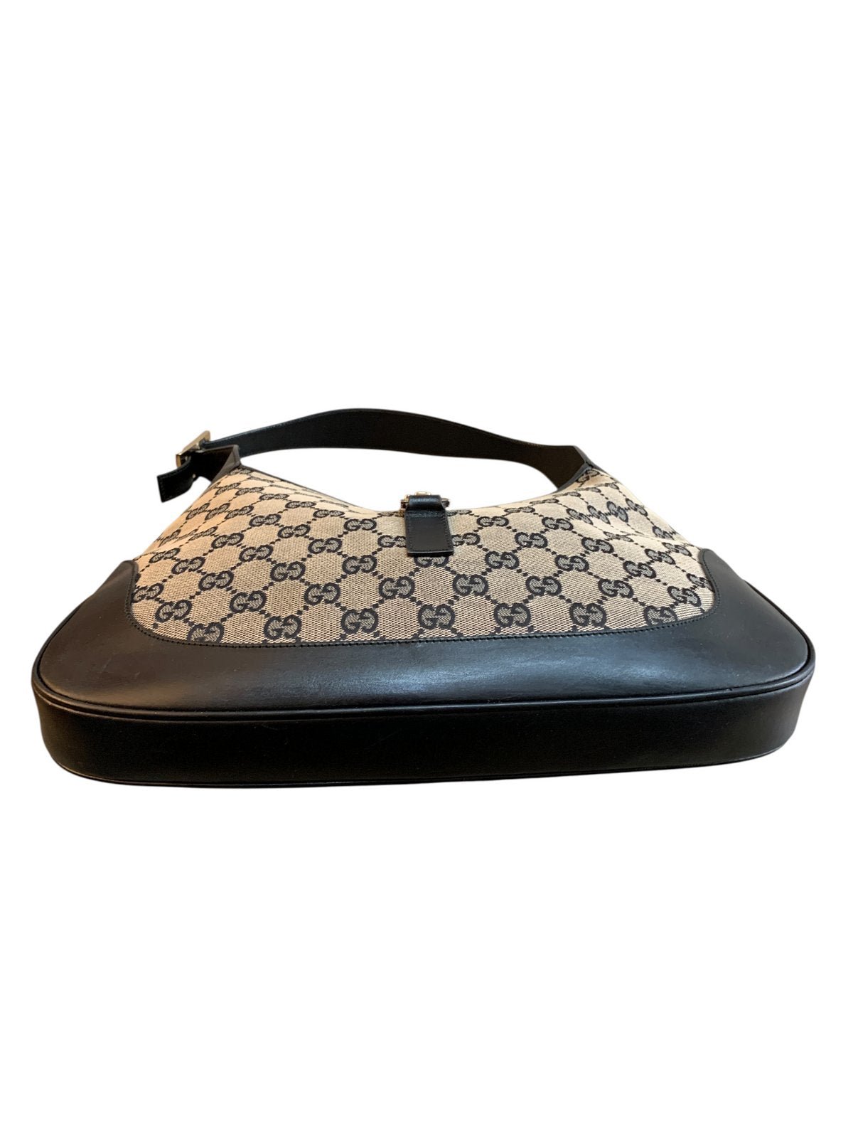 Gucci Jackie vintage in tela e pelle colore nera - AgeVintage