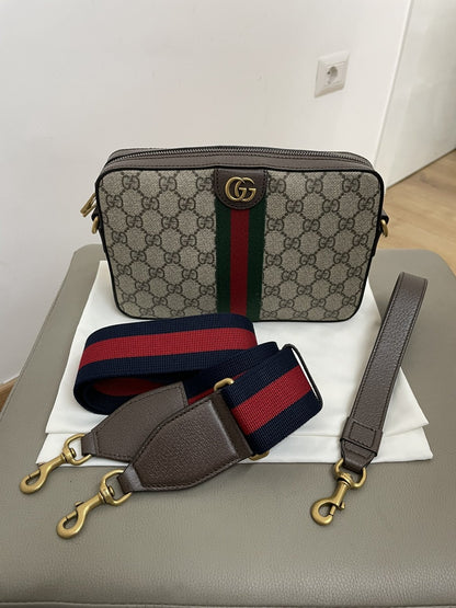 Borsa Gucci Ophidia uomo con doppia tracolla rimovibile e polsiera - agevintage