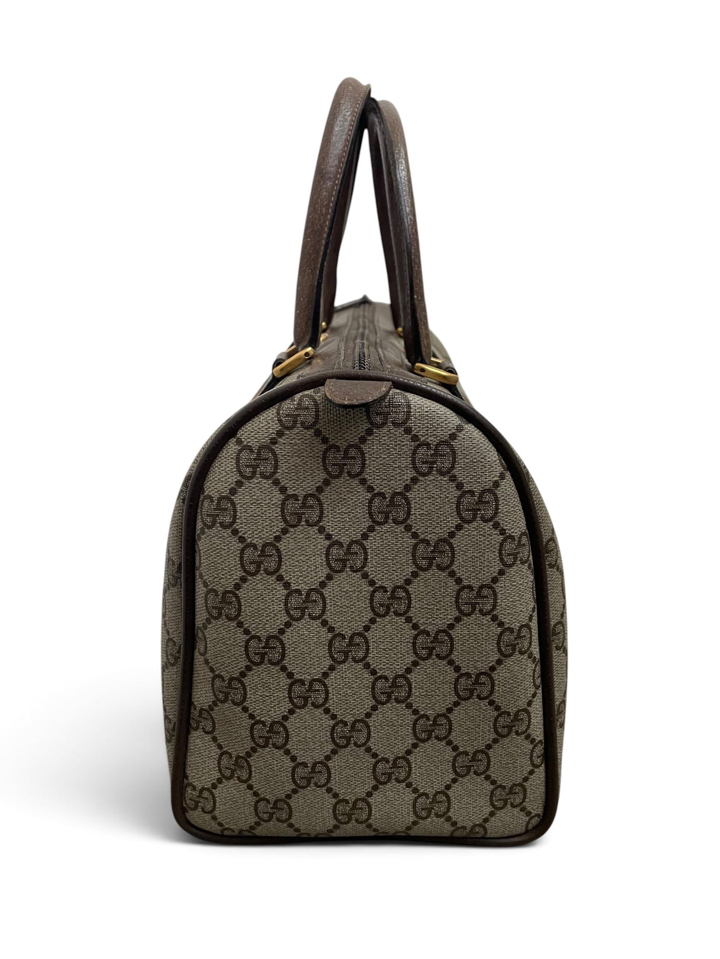 Gucci Ophidia Boston Bag vista laterale sinistra con manici