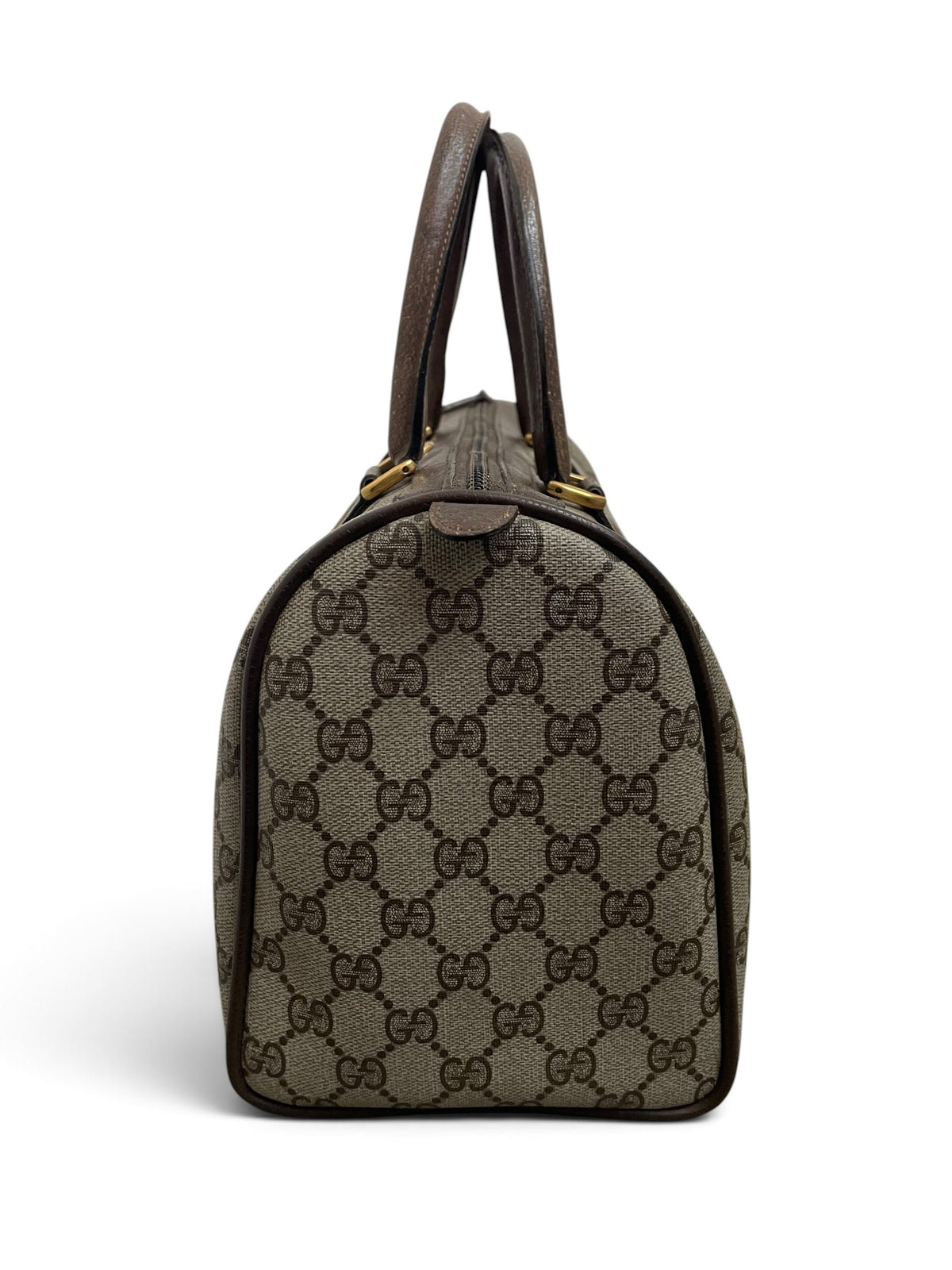 Gucci Ophidia Boston Bag vista laterale sinistra con manici