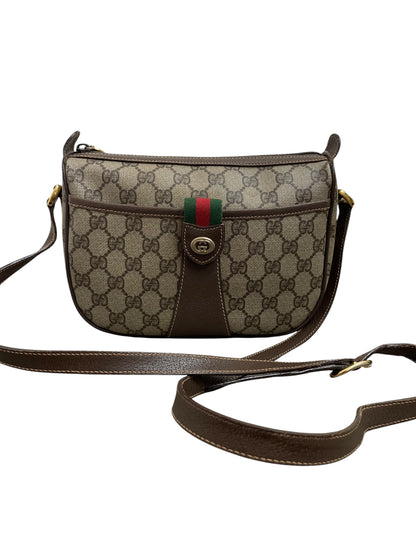 Gucci Ophidia GG Supreme crossbody vintage fronte con tracolla