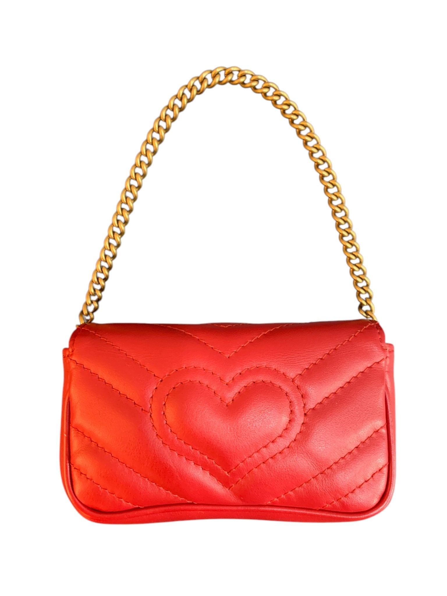 GUCCI Pochette a catena in pelle rossa 575161 AgeVintage