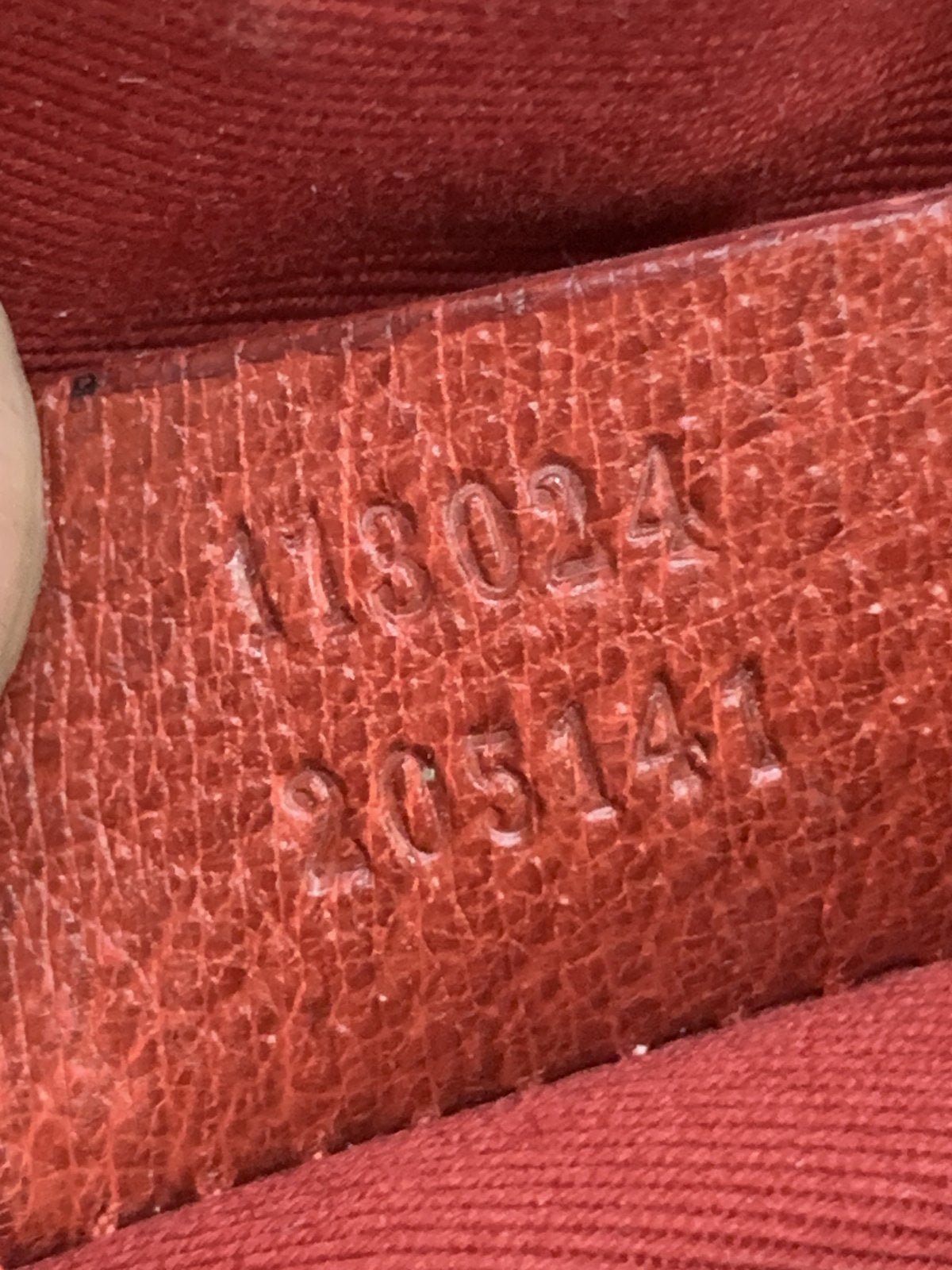 Gucci pochette in tela e pelle colore rosso corallo - AgeVintage