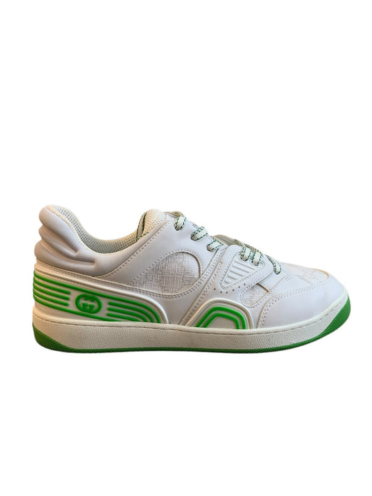 Gucci Sneakers in tela e pelle GG colore bianco e verde - AgeVintage