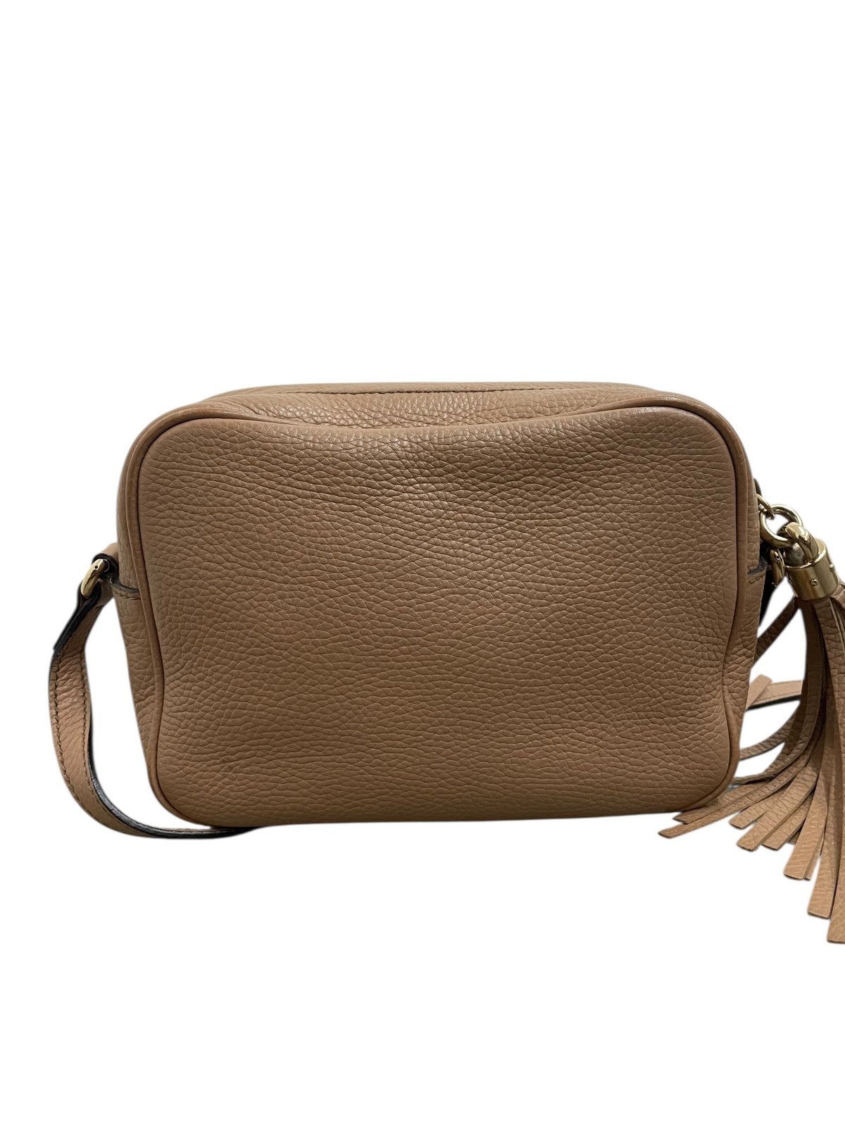 Gucci Soho Disco borsa tracolla in Pelle Martellata Beige - AgeVintage