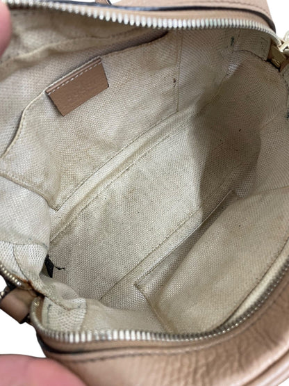 Gucci Soho Disco borsa tracolla in Pelle Martellata Beige - AgeVintage
