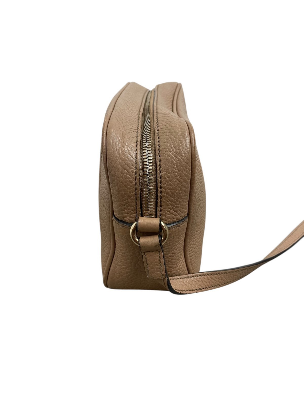 Gucci Soho Disco borsa tracolla in Pelle Martellata Beige - AgeVintage