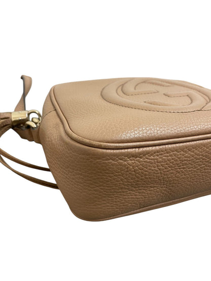 Gucci Soho Disco borsa tracolla in Pelle Martellata Beige - AgeVintage