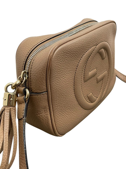Gucci Soho Disco borsa tracolla in Pelle Martellata Beige - AgeVintage
