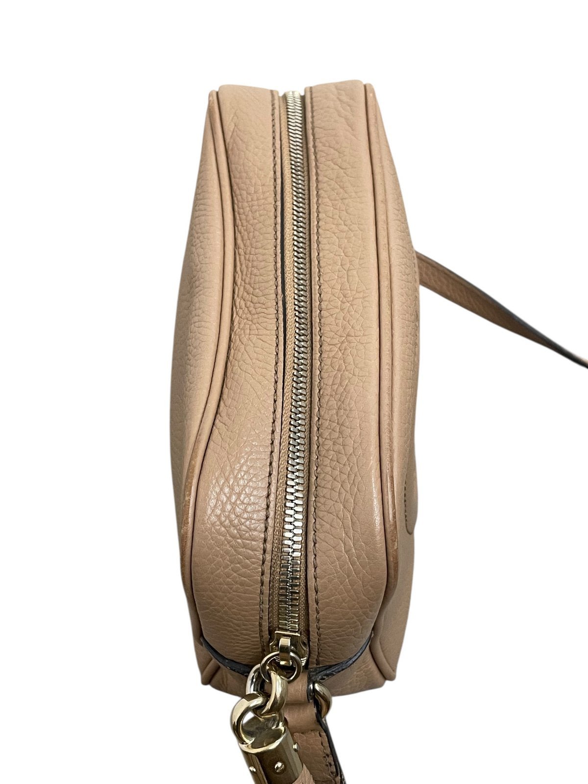 Gucci Soho Disco borsa tracolla in Pelle Martellata Beige - AgeVintage