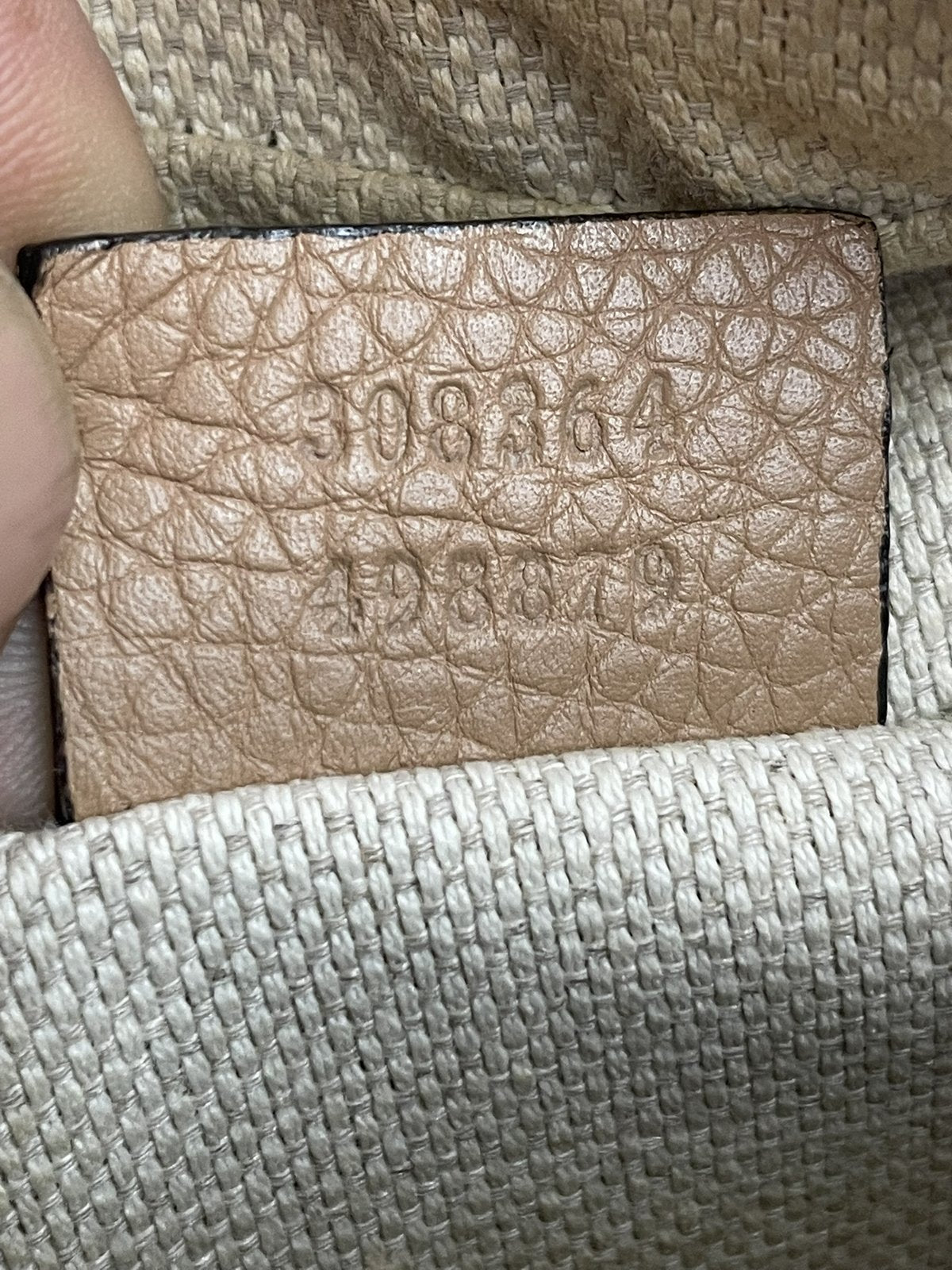 Gucci Soho Disco borsa tracolla in Pelle Martellata Beige - AgeVintage