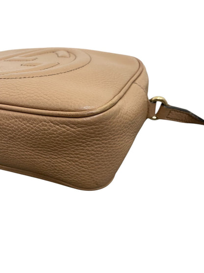 Gucci Soho Disco borsa tracolla in Pelle Martellata Beige - AgeVintage