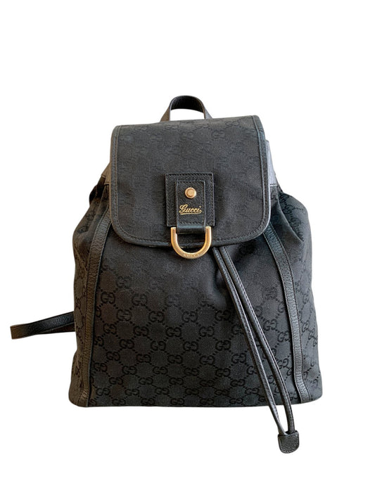 Gucci Zaino in tela GG e pelle colore nero - AgeVintage