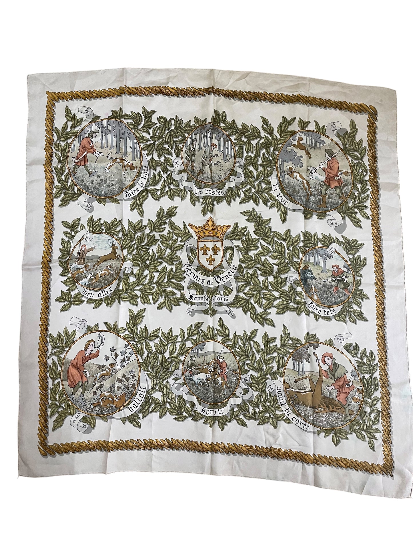 Foulard Hermès Termes de Vénerie 1966 vista completa