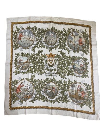 Foulard Hermès Termes de Vénerie 1966 vista completa