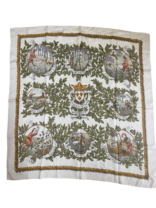 Foulard Hermès Termes de Vénerie 1966 vista completa