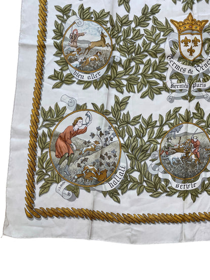 Dettaglio angolo inferiore sinistro foulard Hermès 1966
