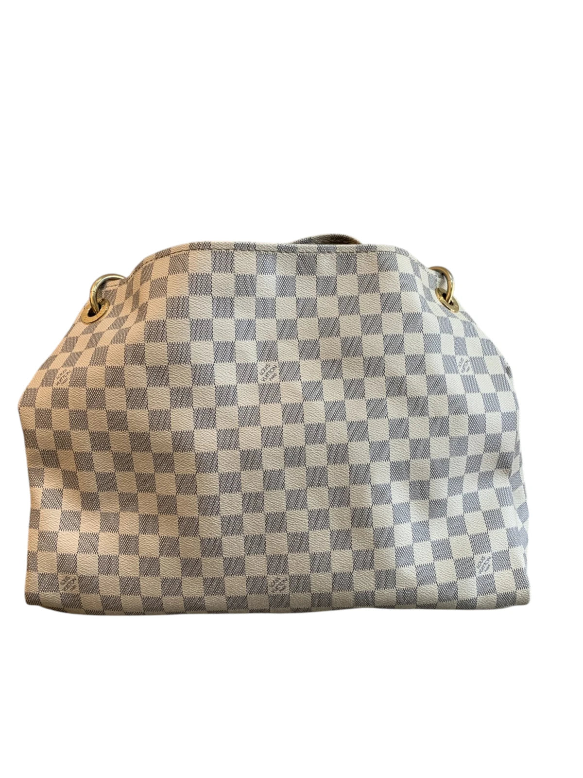 Vista posteriore borsa Louis Vuitton Artsy MM Damier Azur