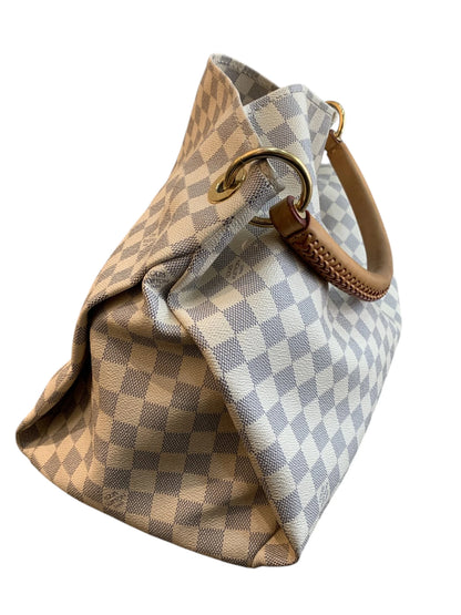 Profilo laterale borsa Louis Vuitton Artsy MM Damier Azur