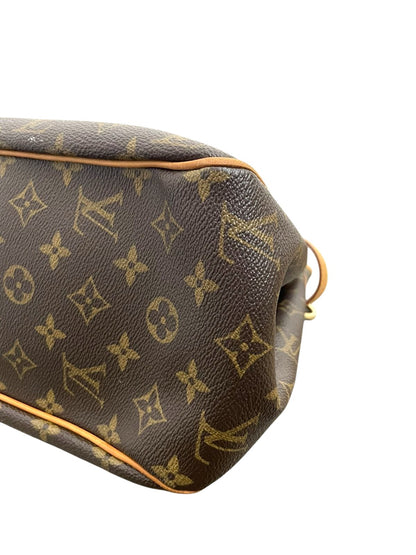 Dettaglio ravvicinato dell'angolo inferiore borsa Louis Vuitton Batignolles Horizontal - agevintage