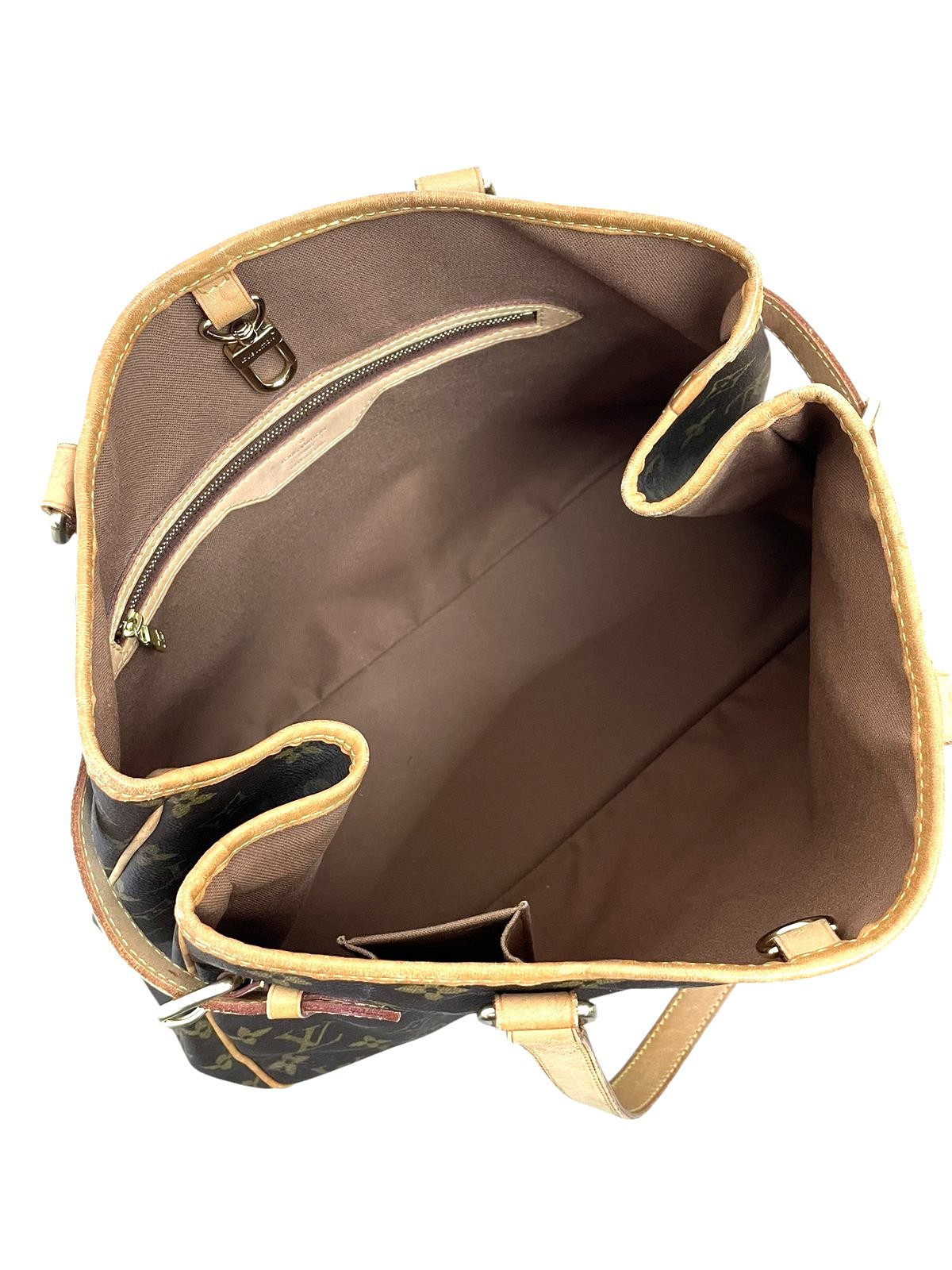 Interno foderato in canvas marrone borsa Louis Vuitton Batignolles Horizontal - agevintage