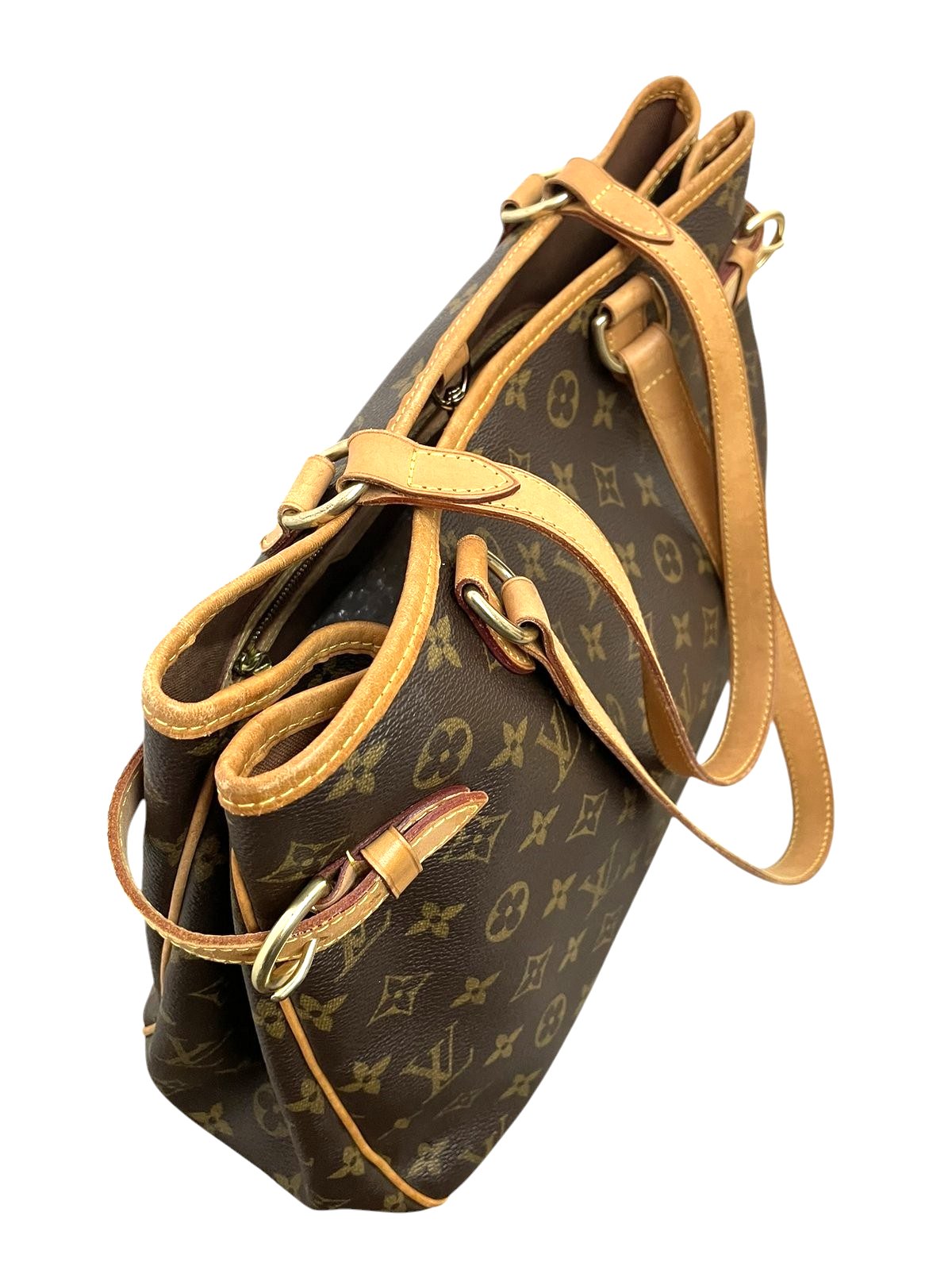 Inquadratura dall'alto e laterale della borsa Louis Vuitton Batignolles Horizontal - agevintage