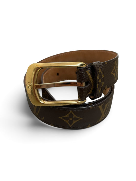 Cintura Louis Vuitton Monogram 30mm fibbia oro taglia 85
