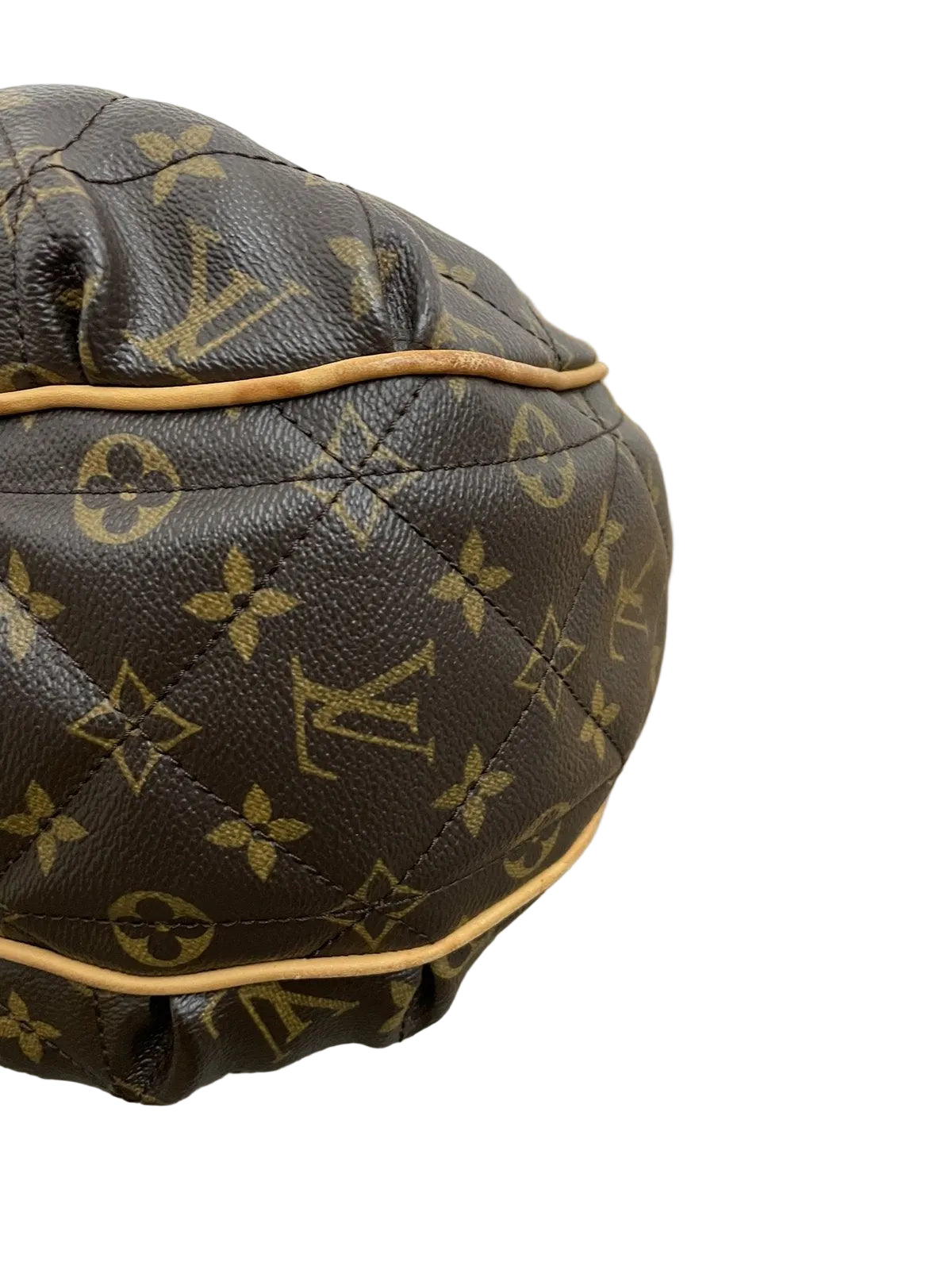 Close-up delle condizioni dei profili in vacchetta Louis Vuitton