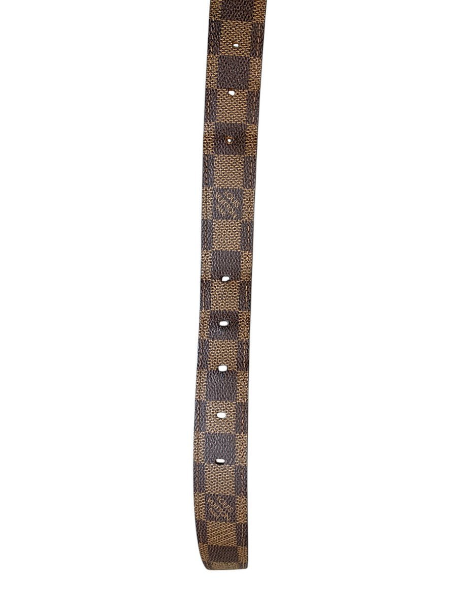 Louis Vuitton M6995 cintura in tela damier ebene misura 90 - AgeVintage