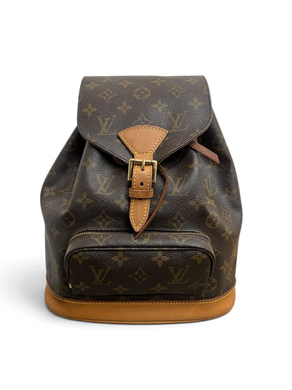 Zaino Louis Vuitton Montsouris MM monogram canvas vista frontale