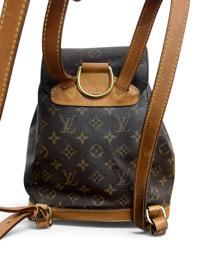 Retro zaino Louis Vuitton Montsouris MM con logo Paris