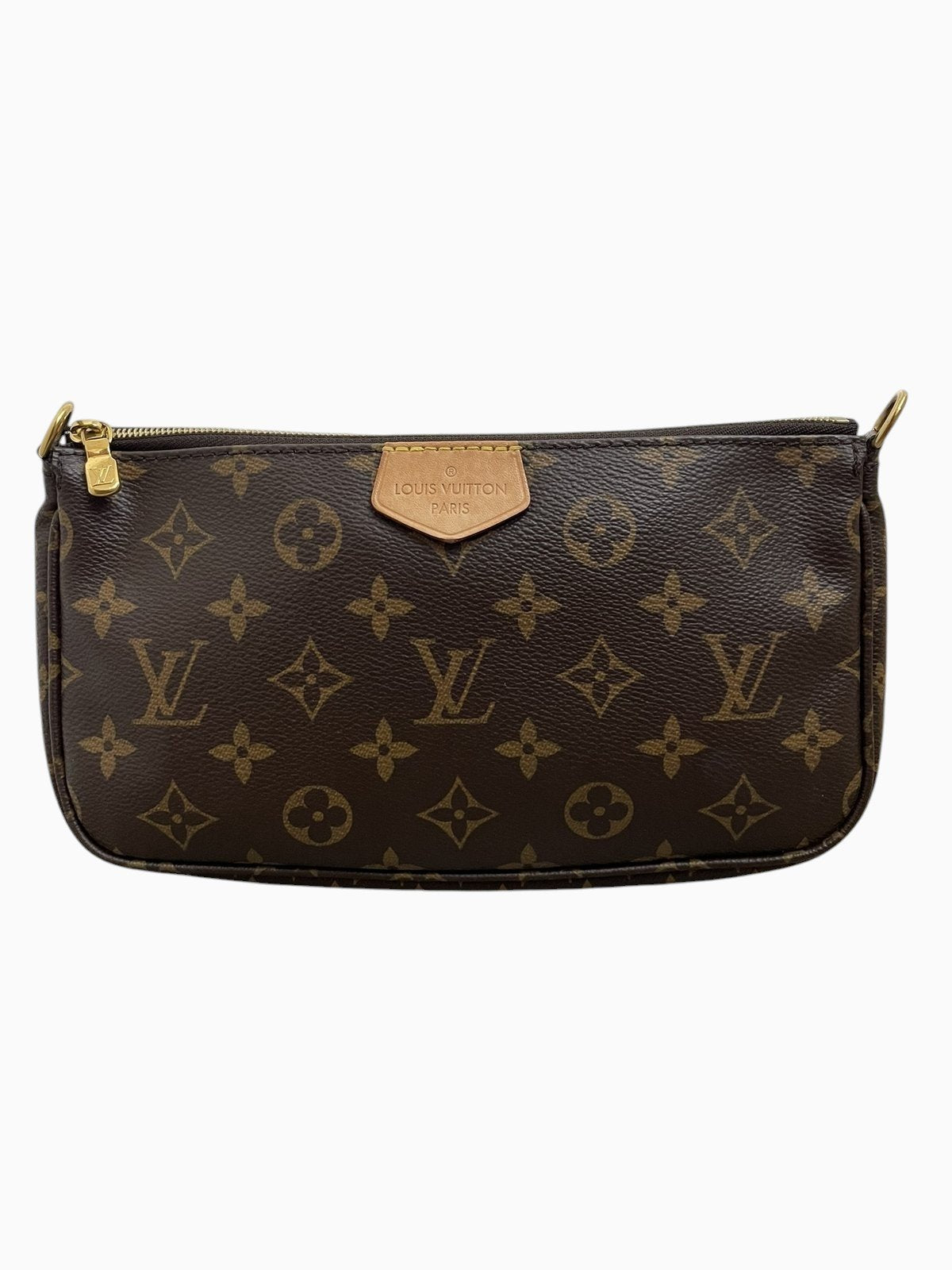 Pochette grande Louis Vuitton in tela Monogram vista frontale