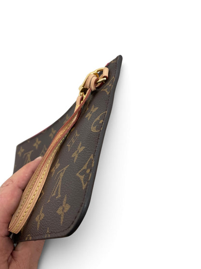 Cinturino vachetta Louis Vuitton Neverfull Pochette dettaglio