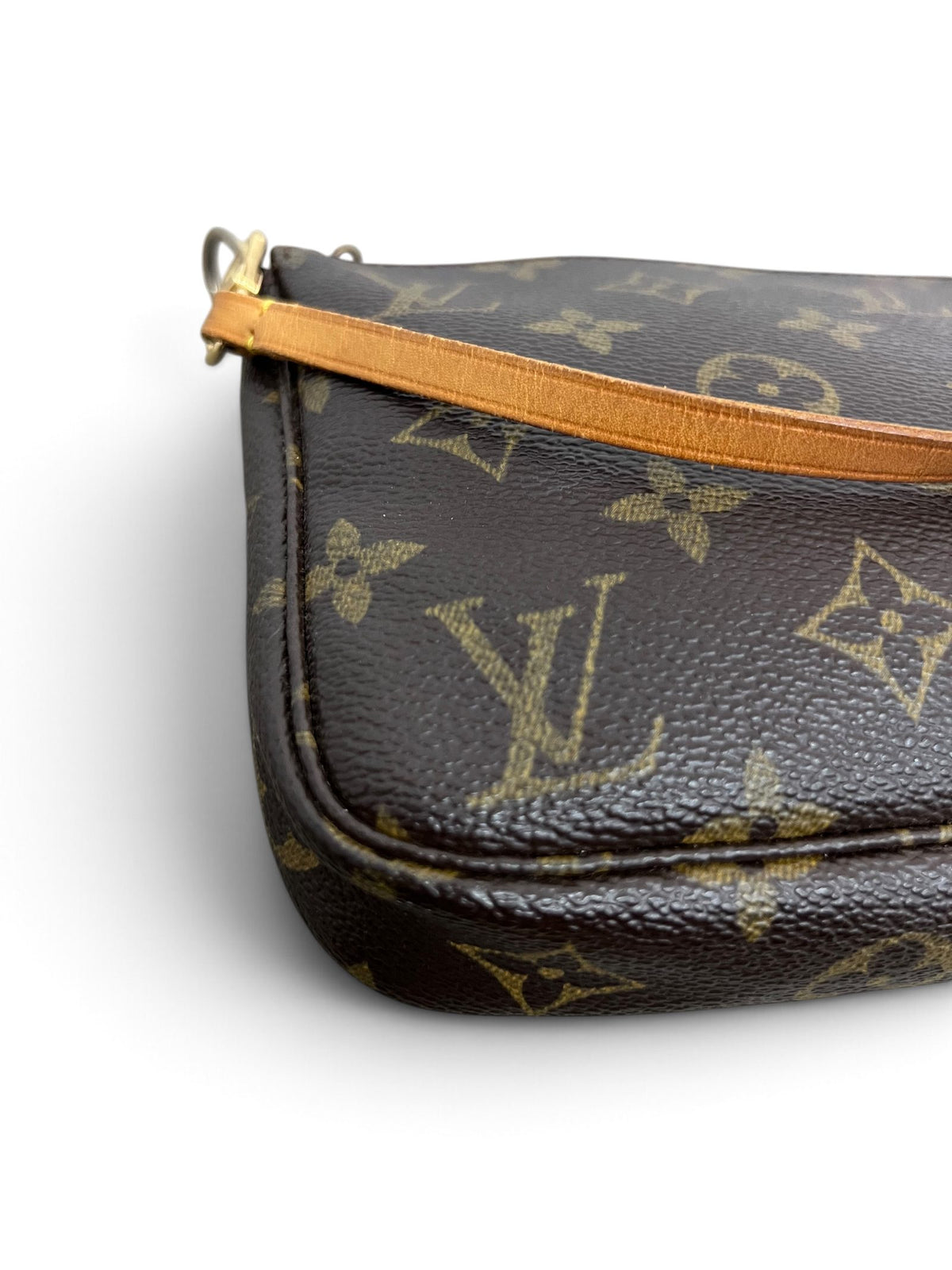 Angolo e tracollina in pelle vachetta pochette Louis Vuitton