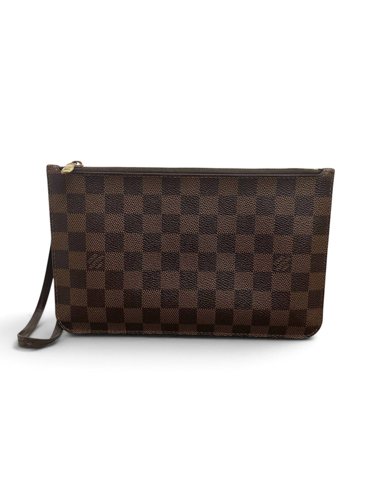 Fronte pochette Louis Vuitton Neverfull Damier Ebene