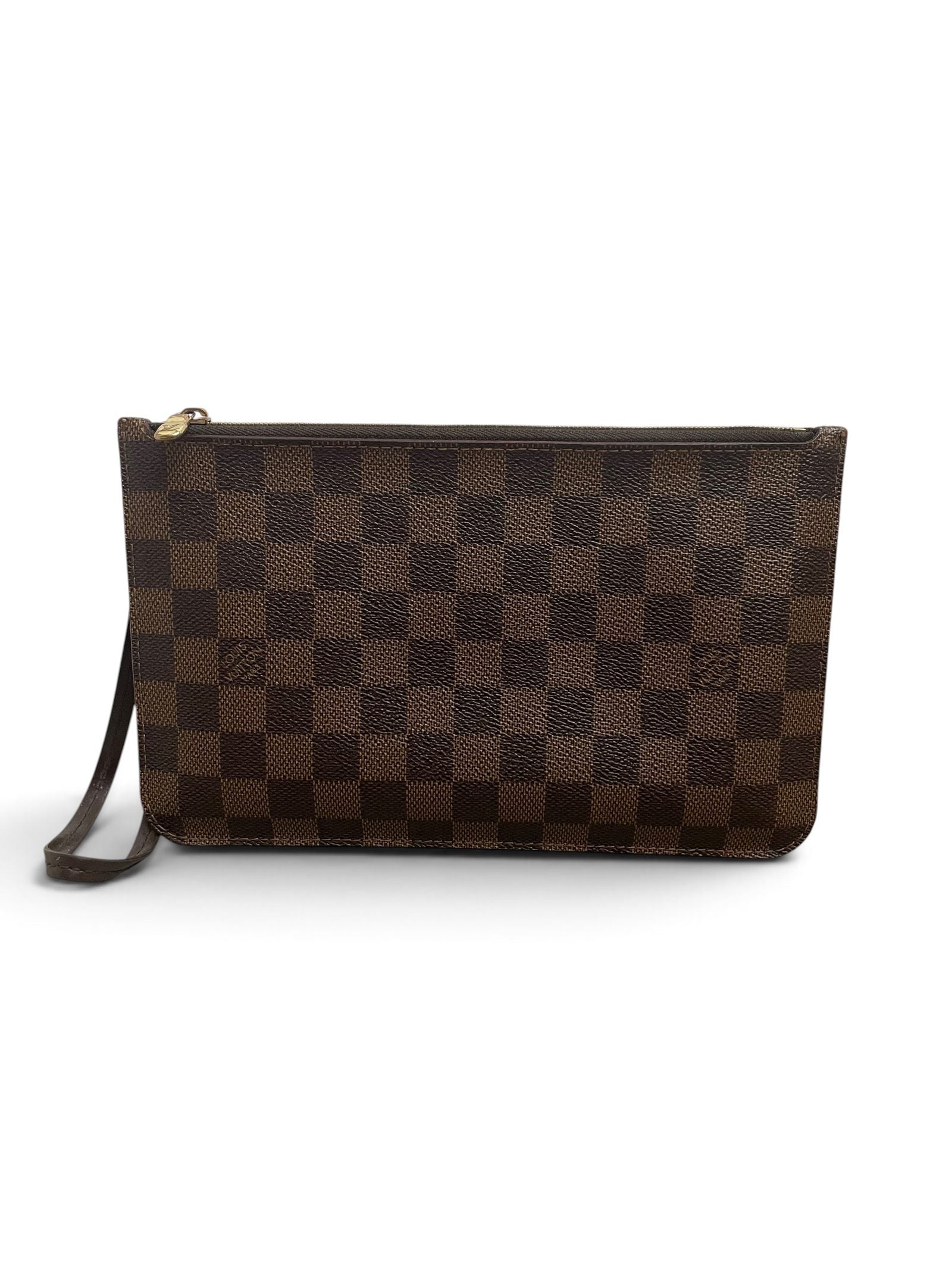 Fronte pochette Louis Vuitton Neverfull Damier Ebene