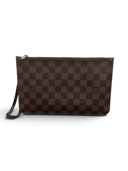 Fronte pochette Louis Vuitton Neverfull Damier Ebene