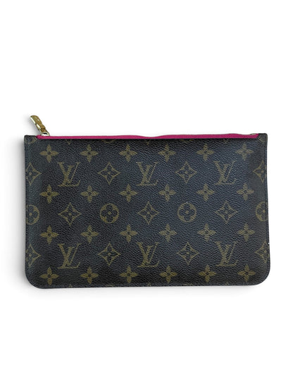Louis Vuitton Pochette Neverfull Monogram Canvas fronte rosa fuchsia