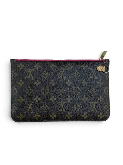 Louis Vuitton Pochette Neverfull Monogram retro anello metallo dorato