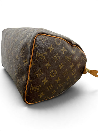 Angolo basso laterale Louis Vuitton Speedy 30 Monogram