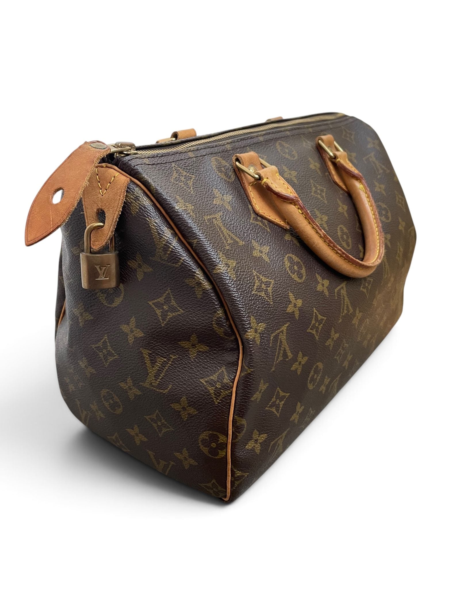 Speedy 30 LV Monogram lato con lucchetto originale
