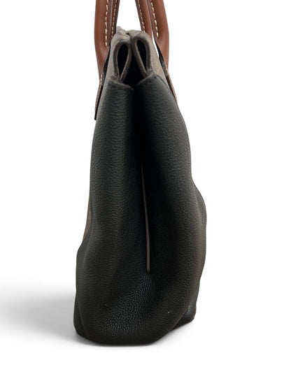 Secondo lato in pelle nera Louis Vuitton W Tote MM