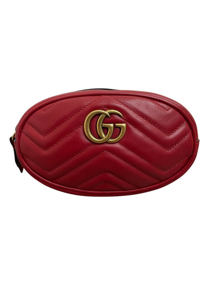 Marsupio Gucci GG Marmont in Pelle Matelassé Rosso - AgeVintage